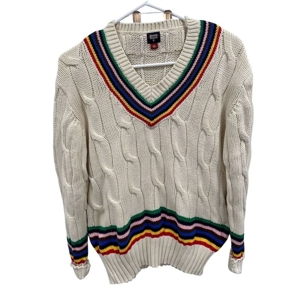 Rowing Blazers x Target‎ Unisex XS Croquet Stripe Cable Knit Sweater